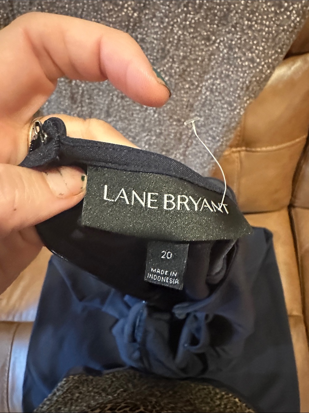 Lane Bryant Navy Wide-Leg Jumpsuit - Picture 2 of 3